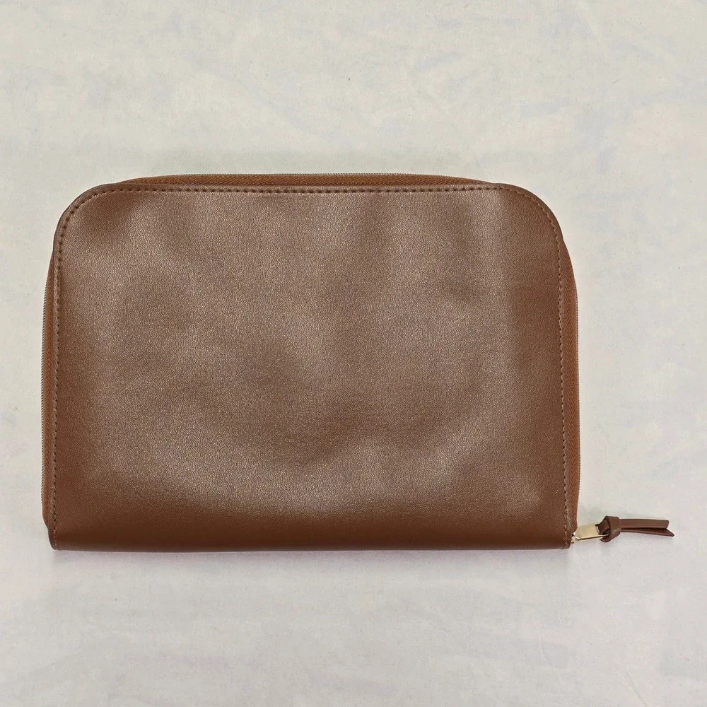 Lanvin Parfums Turkish Airlines‎ Amenity Pouch Brown Cream Travel Bag